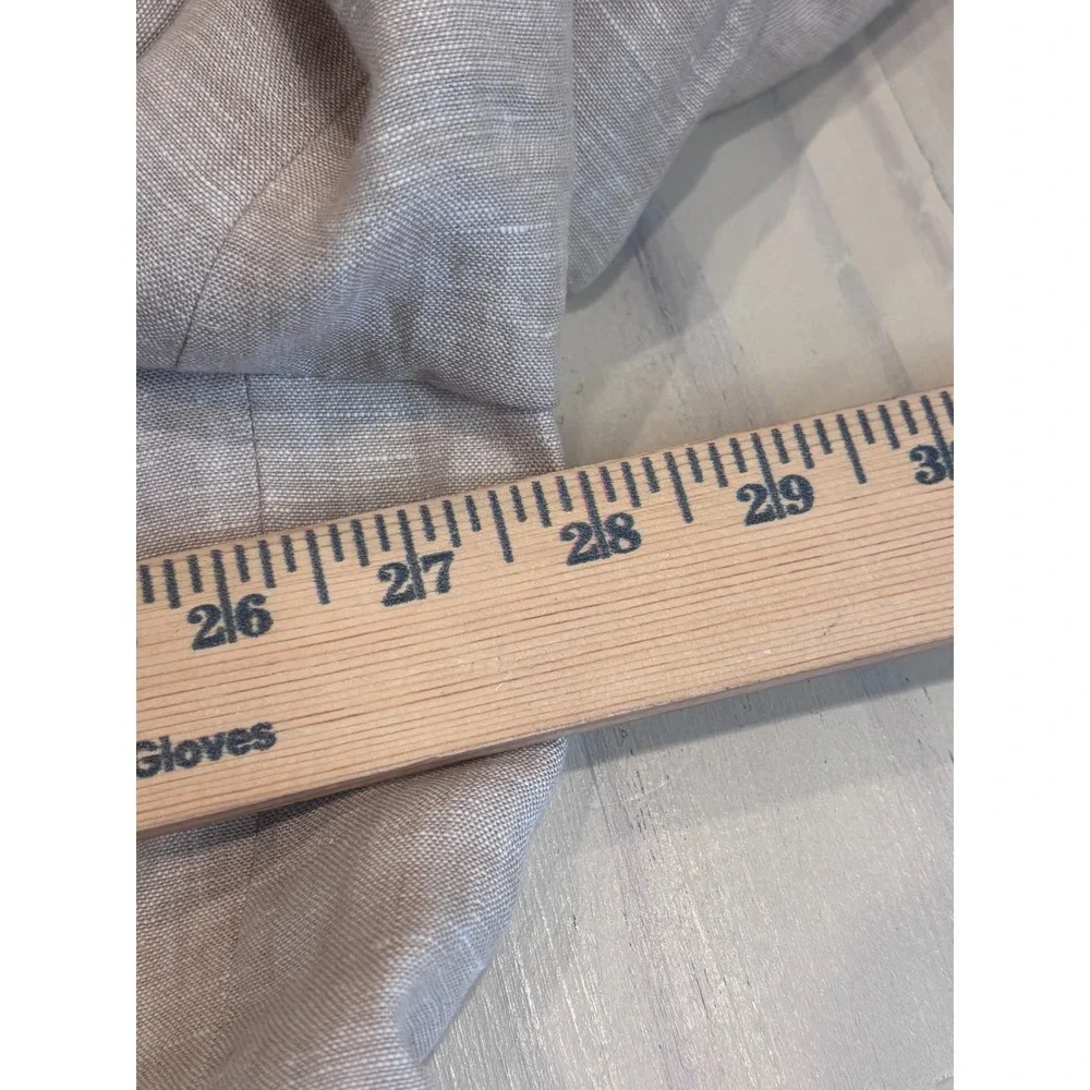 Tallia Mens 52R 100% Linen Blazer Sport Coat Tan Beige 2 Button Side Vent EUC